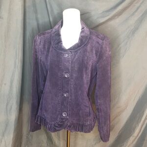 Suede Purple Blazer by Christopher & Banks